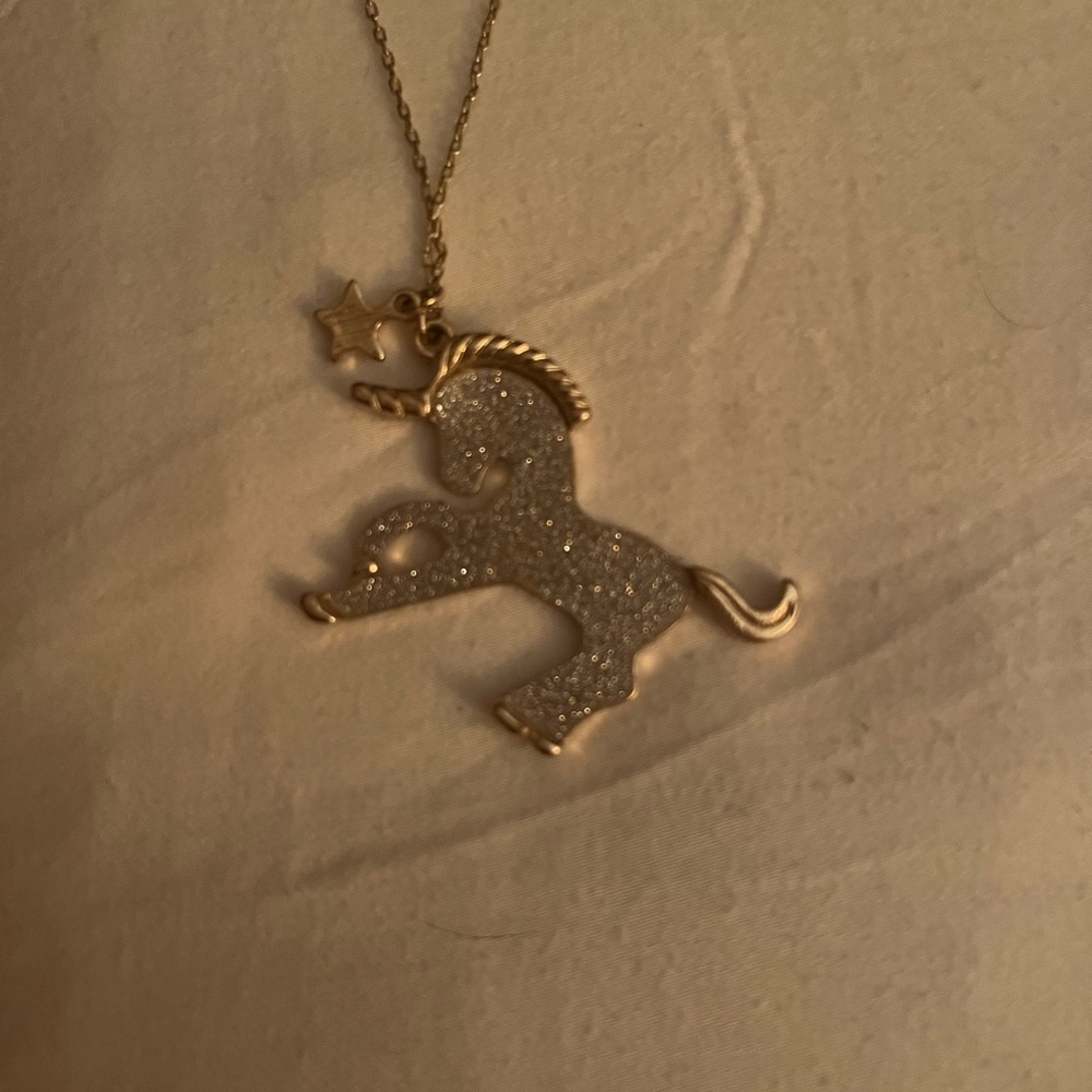 Guess Gold and Silver Unicorn Necklace